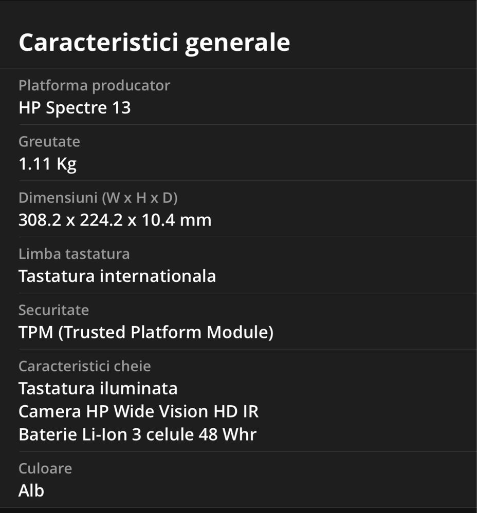 Hp Spectre Laptop 13 ceramic White