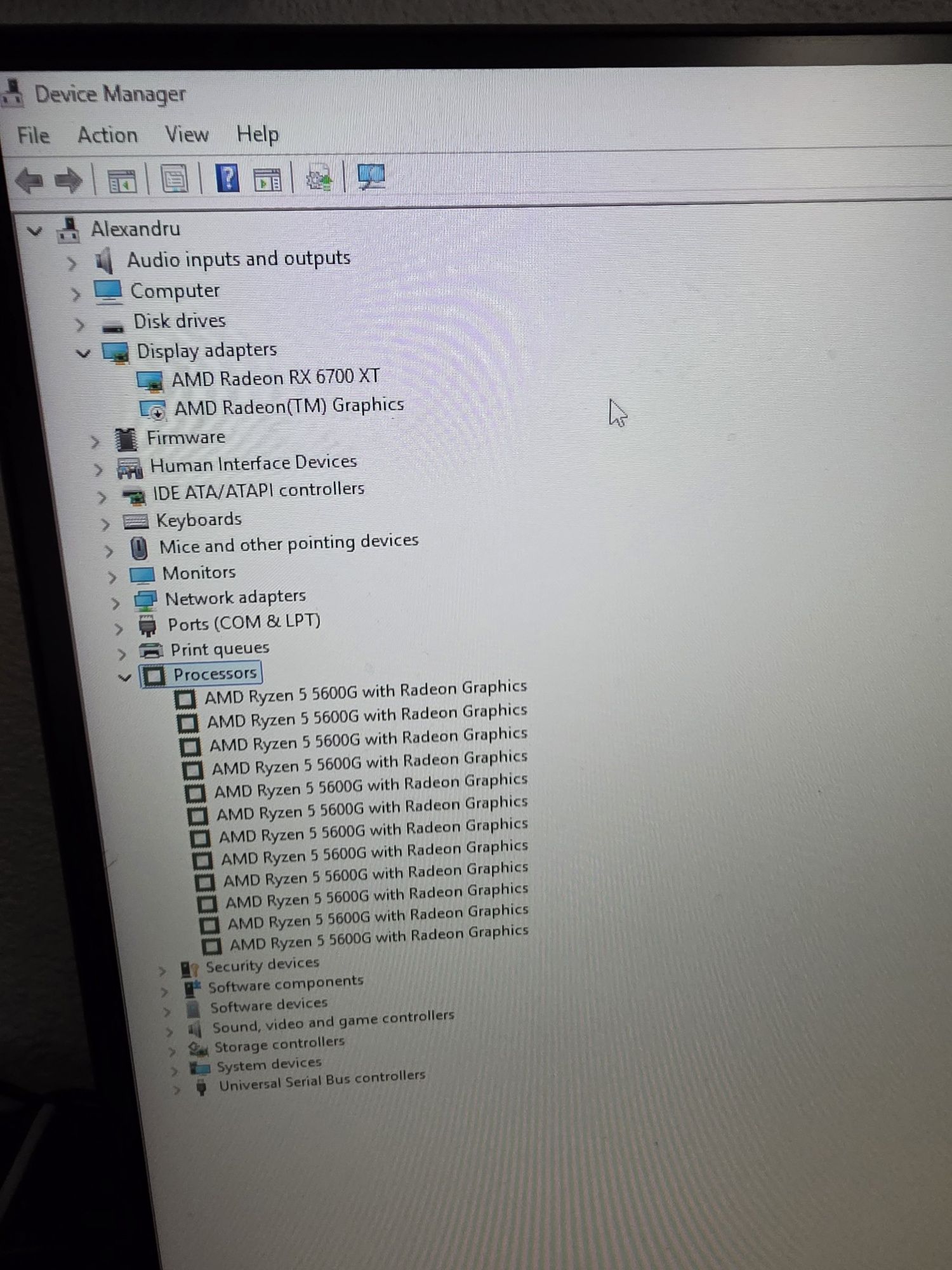 PC, RX 6700 XT + Monitor + casti + XAMP Pro, Ryzen5 5600G