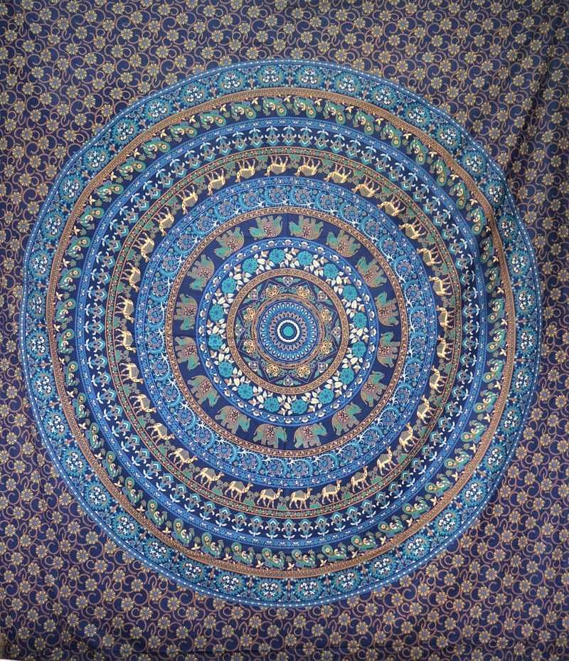 Panza decorativa Mandala, Bumbac 100%, India, 230*210 cm