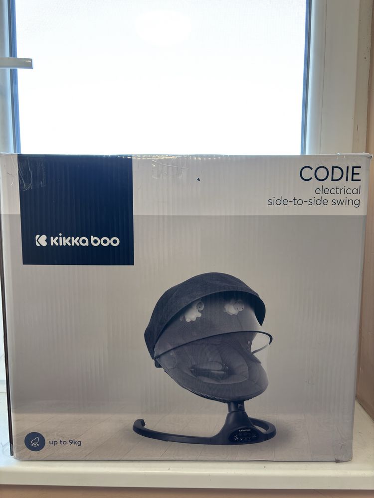 Електрическа люлка Kikkaboo Codie Dark Grey 2025