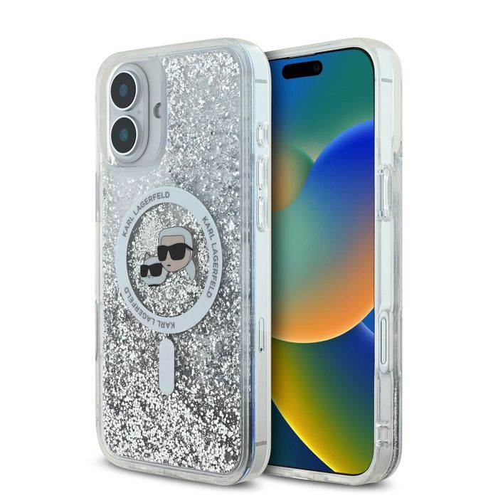 Калъф Karl Lagerfeld Liquid Glitter MagSafe iPhone 16/Pro/Pro Max