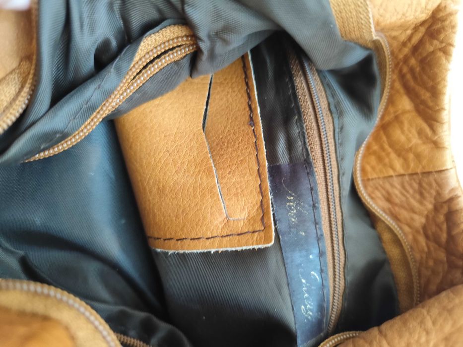 Geanta de piele naturala maro