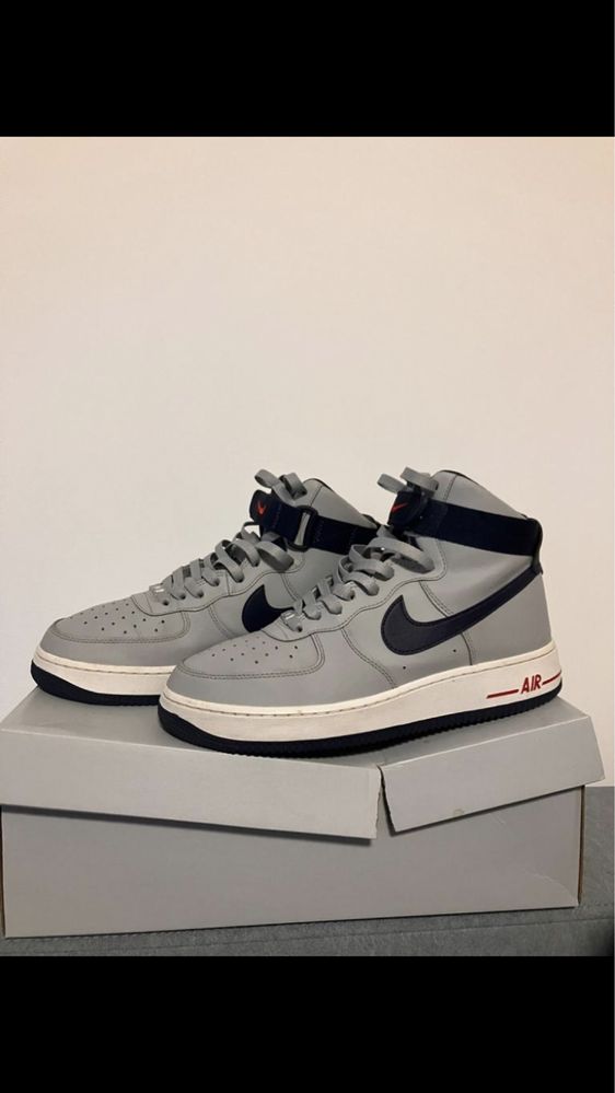 Nike Air Force 1 High Wolf Grey/College Navy