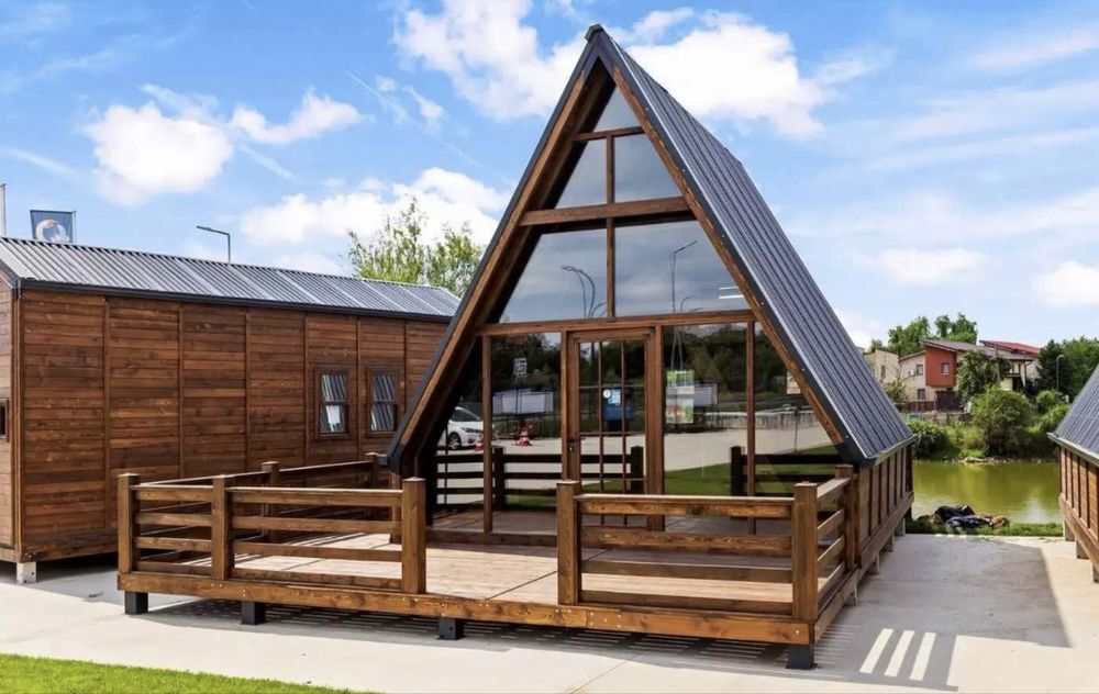 Case si cabane tip A frame