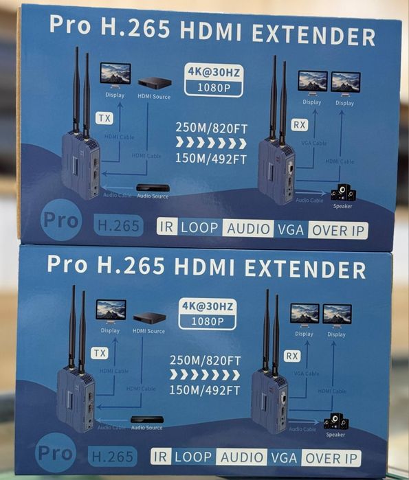 HDM   extender  wireless 4K   30 hz    250 metr