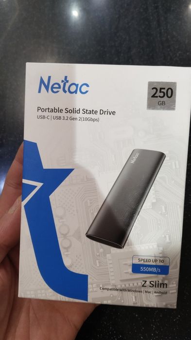 Внешний SSD Netac Z Slim 250gb новый