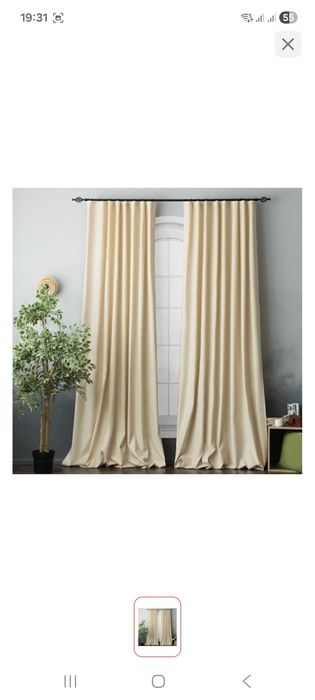 Шторы на ленте с крючками высота 275 см
