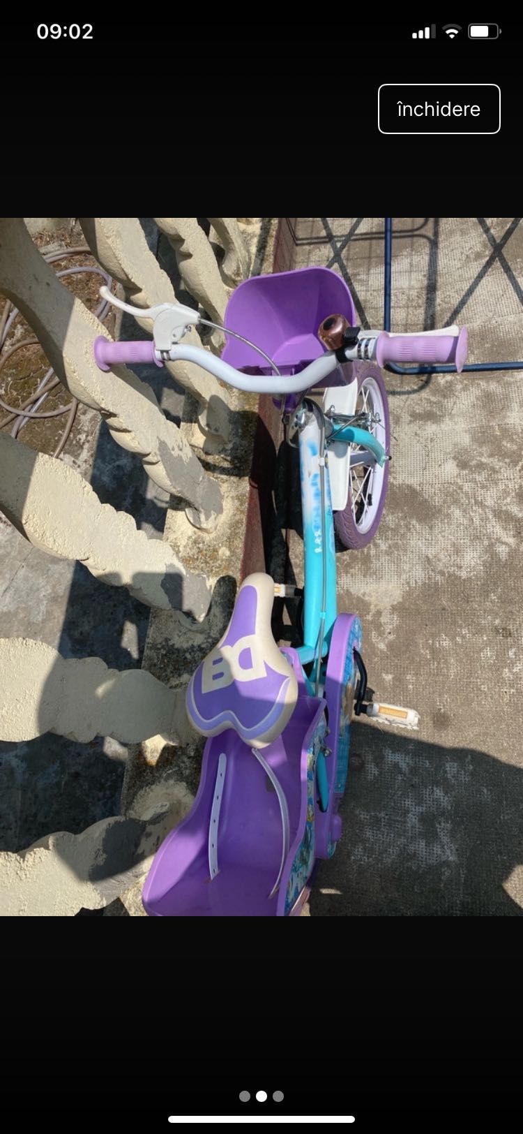 Bicicletă copii ideală pentru fetițe!