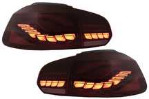 Stopuri Full LED VW Golf 6 VI (2008-2013) Rosu Fumuriu cu Semnal Dinam