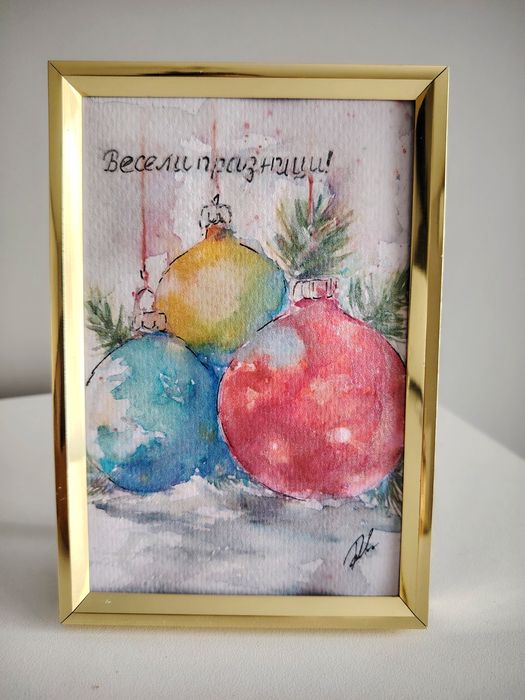 Рисувани картички акварел