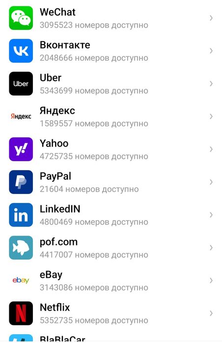 Номера заграничные Ватс ап Телеграм и разные соц сети и мессенджеры