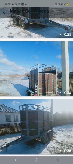 Продам прицеп коневозка новая тент один миллион