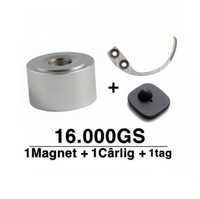 Magnet 16000 GS / Carlig cui Gheara Set Detasator Alarme Haine