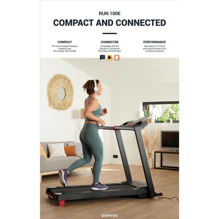 Пътека за бягане RUN100 , сгъваема - с подарък