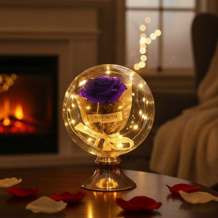 Лампа с вечни рози и топла LED светлина –3 модела/Идеален подарък