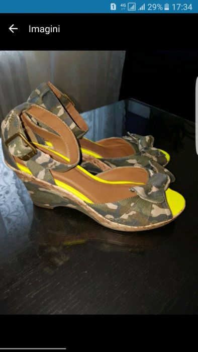 sandale niciodata purtate, marimea 40, cu platforma