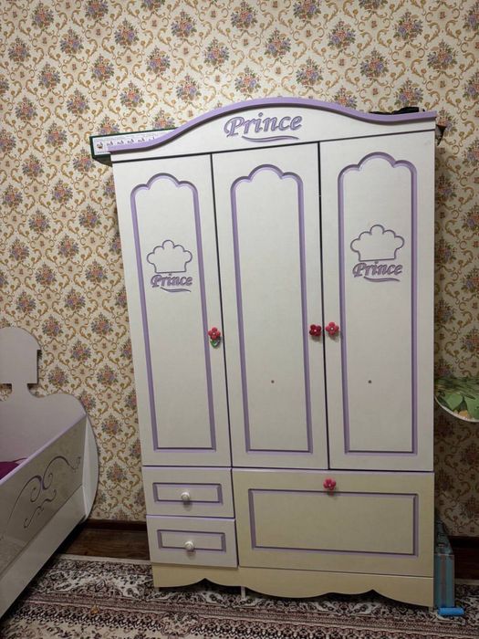 Детский комплект шкаф ва кровать