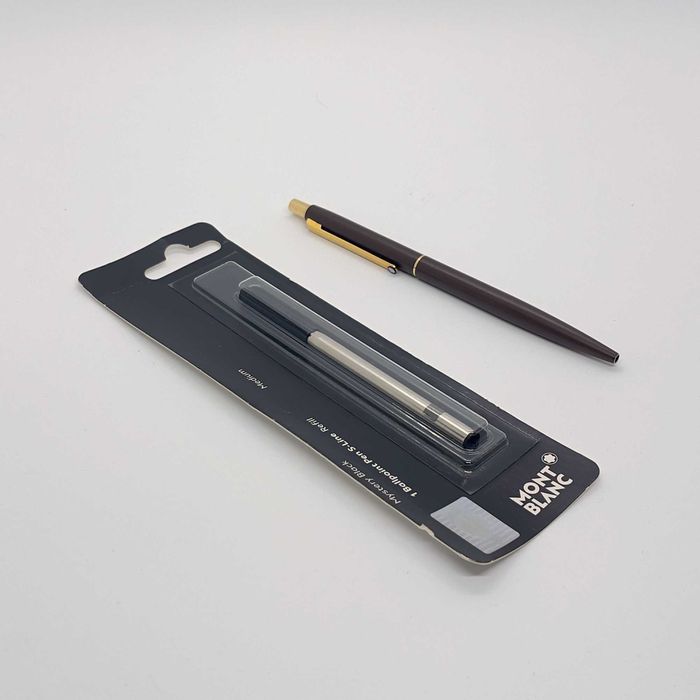 Оригинална химикалка Montblanc SlimLine - Бордо / златни елементи