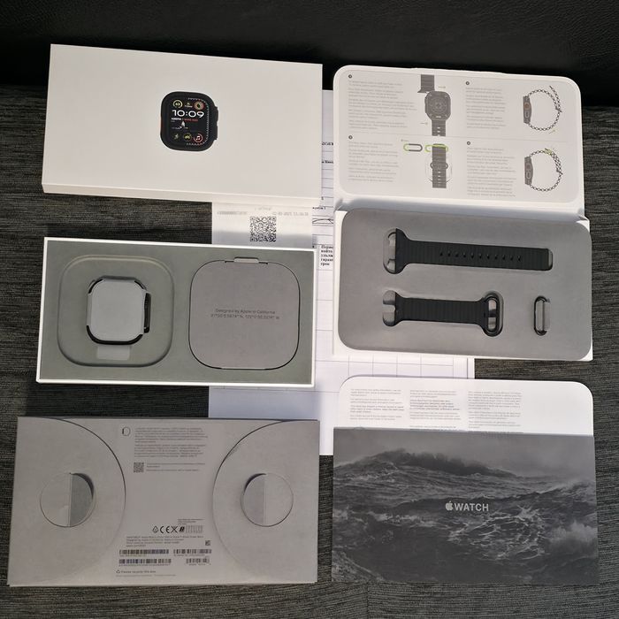 КАТО НОВ 49mm Apple watch Ultra 2 A1 Гаранция 2027г. Black / Черен