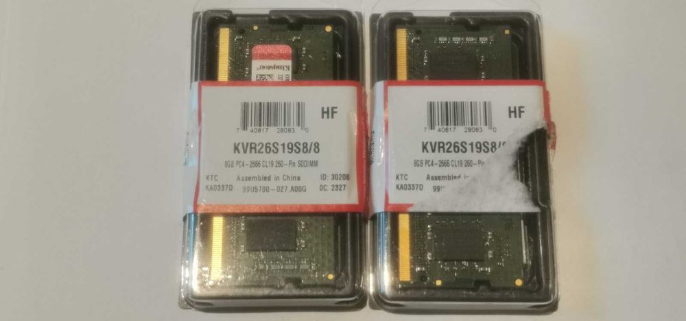 RAM памет laptop Kingston 2x8GB DDR4 2666MHz 16gb