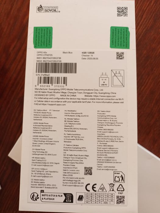 OPPO A5x смартфон 128 GB