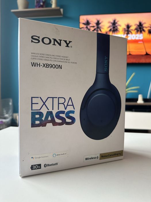 Căști Sony WH-XB900N Wireless Extra Bass cu Noise Cancelling Resigilat