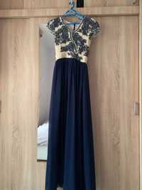 Rochie lungă de seară/nuntă, mărimea XS, albastră