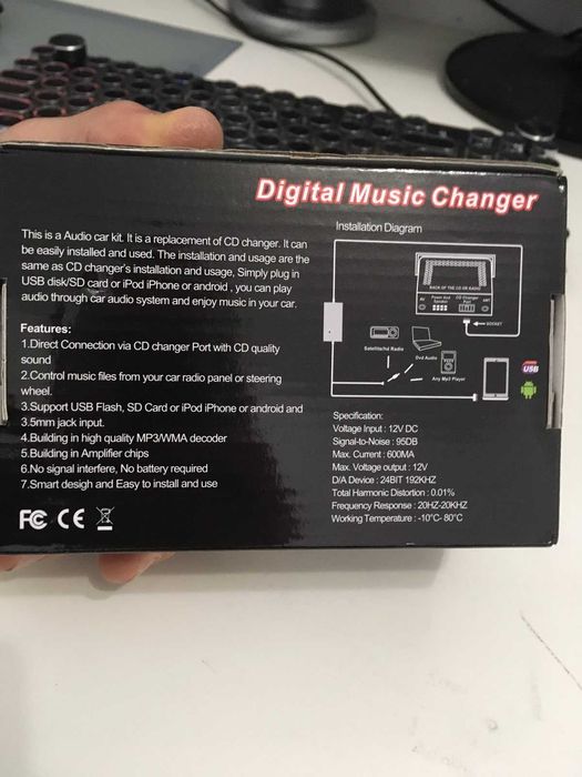 Дигитален чейнджър за AUDI VW SEAT SKODA USB, AUX, SD - 8 пина