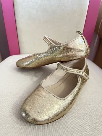 Золотистые туфельки Zara 28 размер