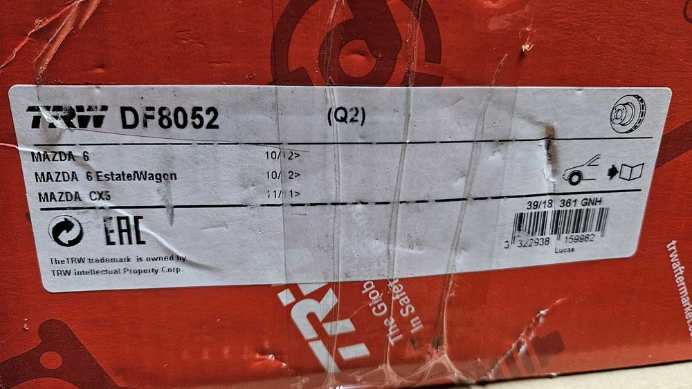 Set Discuri si placute de frana NOI pt. MAZDA CX5 si MAZDA 6 prod. TRW