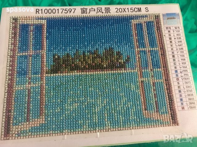 Диамантен гоблен 15х20 см ръчно изработен