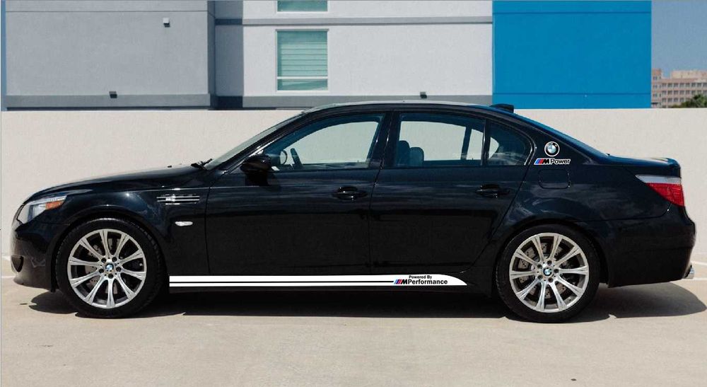 Stickere autocolante BMW M Performance / Power praguri, parasolar