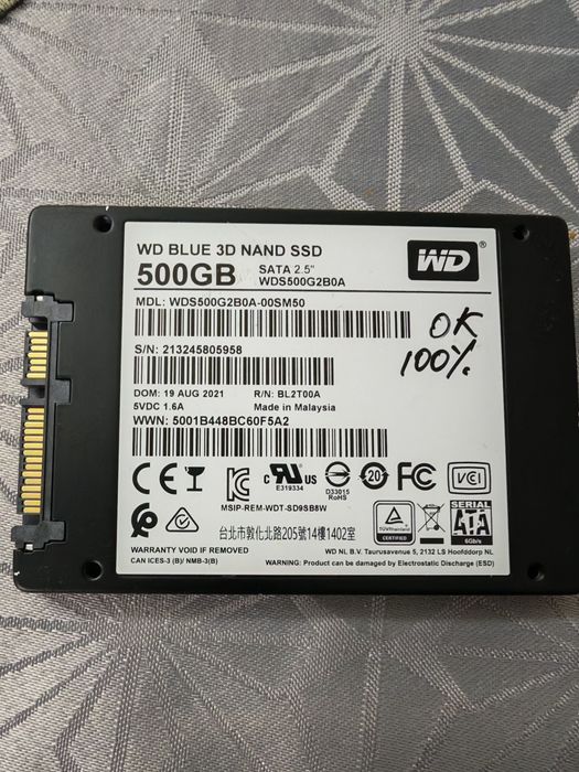 SSD Western Digital Blue 500GB