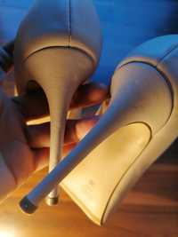 Pantofi piele naturala Guell Shoes crem/nude - REDUCERE!