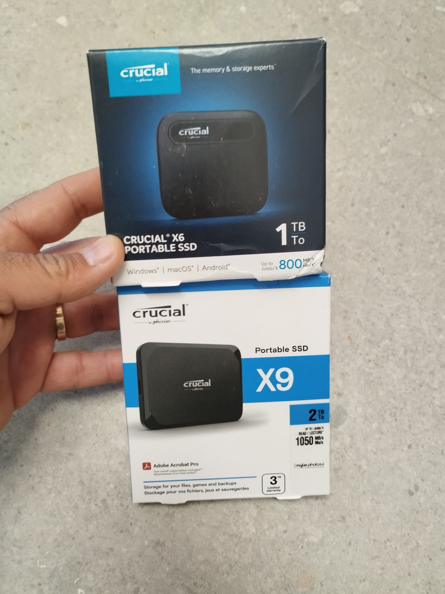 Hard disk SSD Sigilat, Crucial X6 1TB si Crucial X9 2TB
