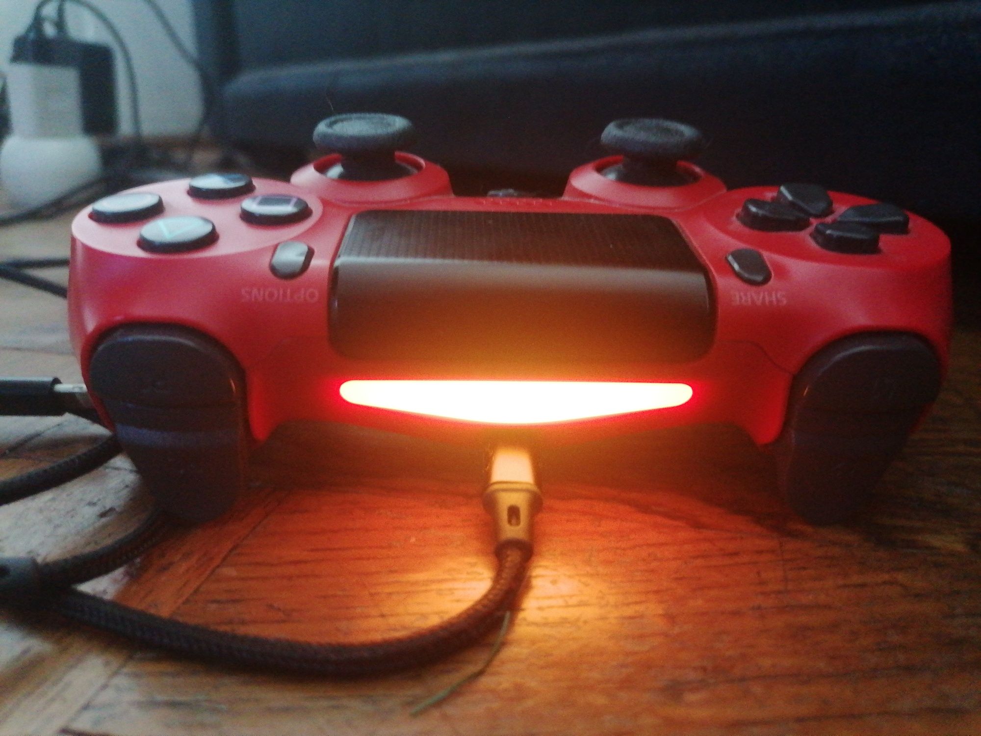 Controle ps4 v2 magma red