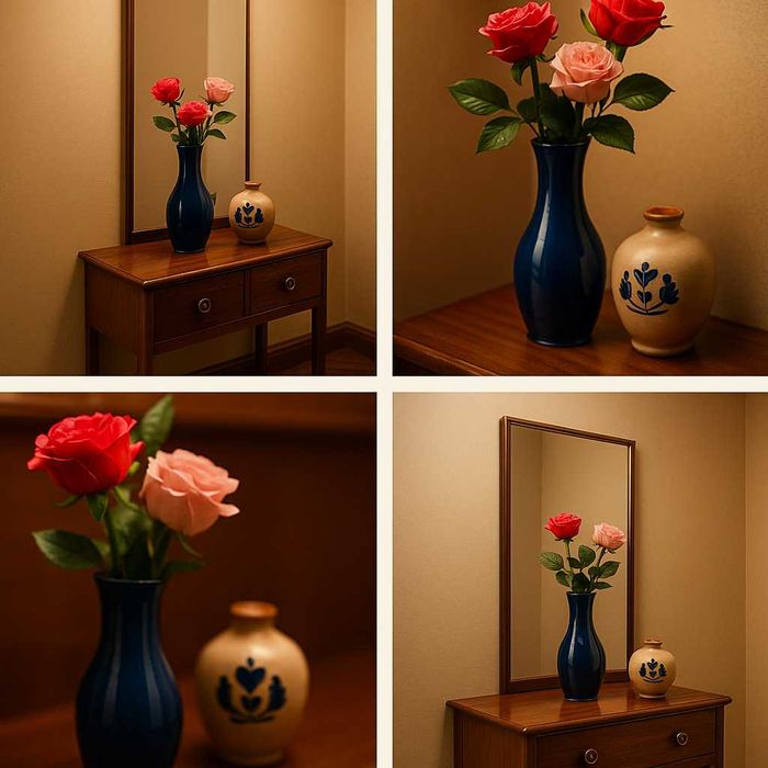 Toaleta oglindă cristal, foarte clară  – piesă de calitate superioară