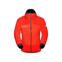 Jacheta barbateasca Mammut taiss in hybrid hooded XXL hot red-marine