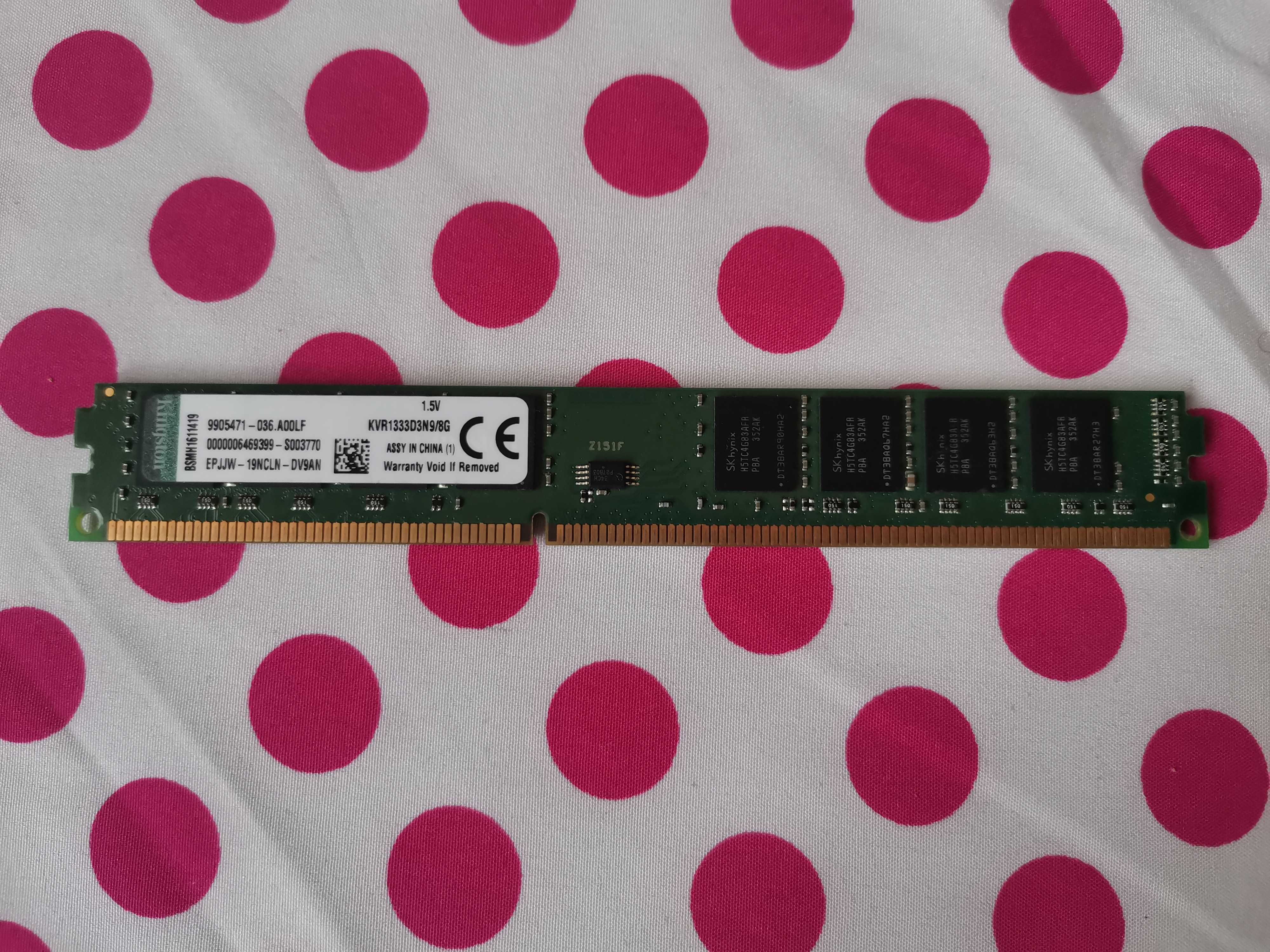 Memorie Ram Kingston 8 GB 1333Mhz DDR3 Low profile Desktop.