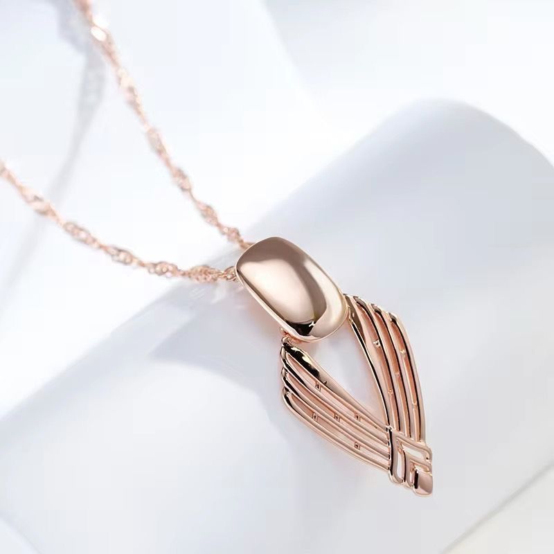 Colier si Pandantiv Luxury Cleopatra, placate cu aur roz de 14k