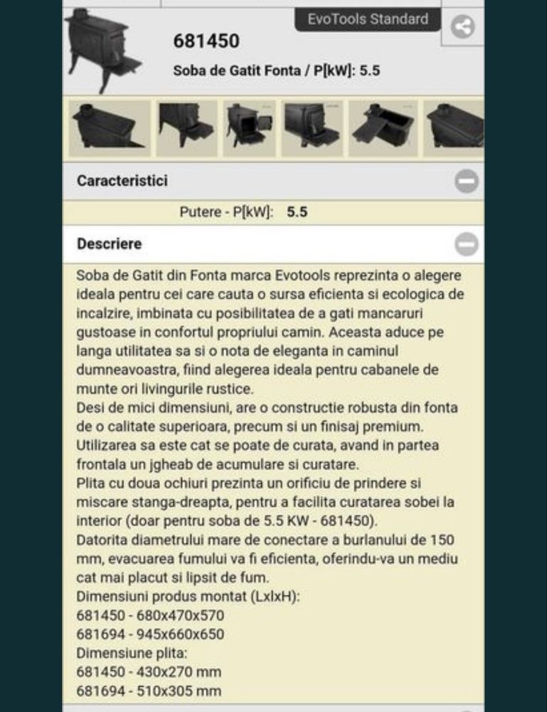 Sobă   din   fontă