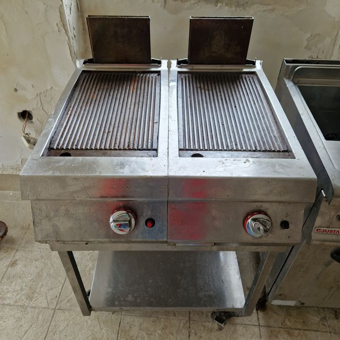 Gratar electric inox, la.380v de.putere, striat, neted