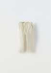 Pantaloni ZARA baby culoare alb/crem 98cm