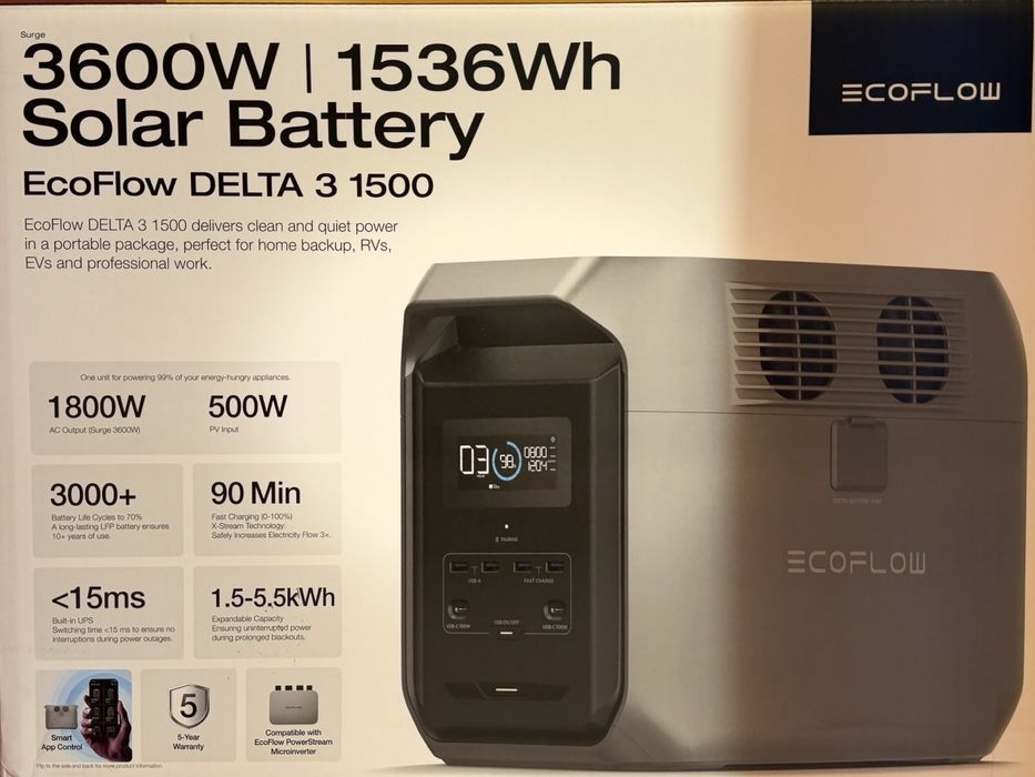 Statie de incarcare portabila EcoFlow Delta 3 1500