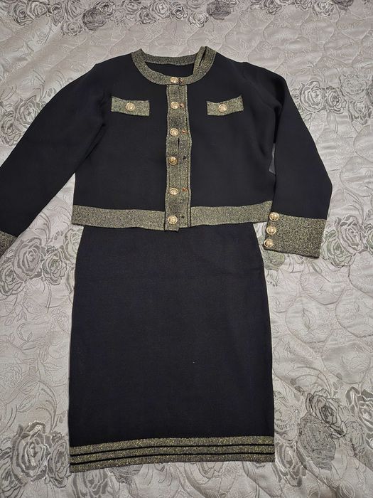 Дамски комплект рокля и жилетка