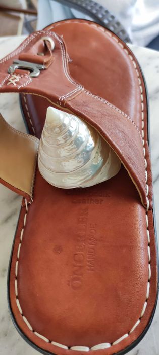 Мъжки чехли  100% телешка кожа