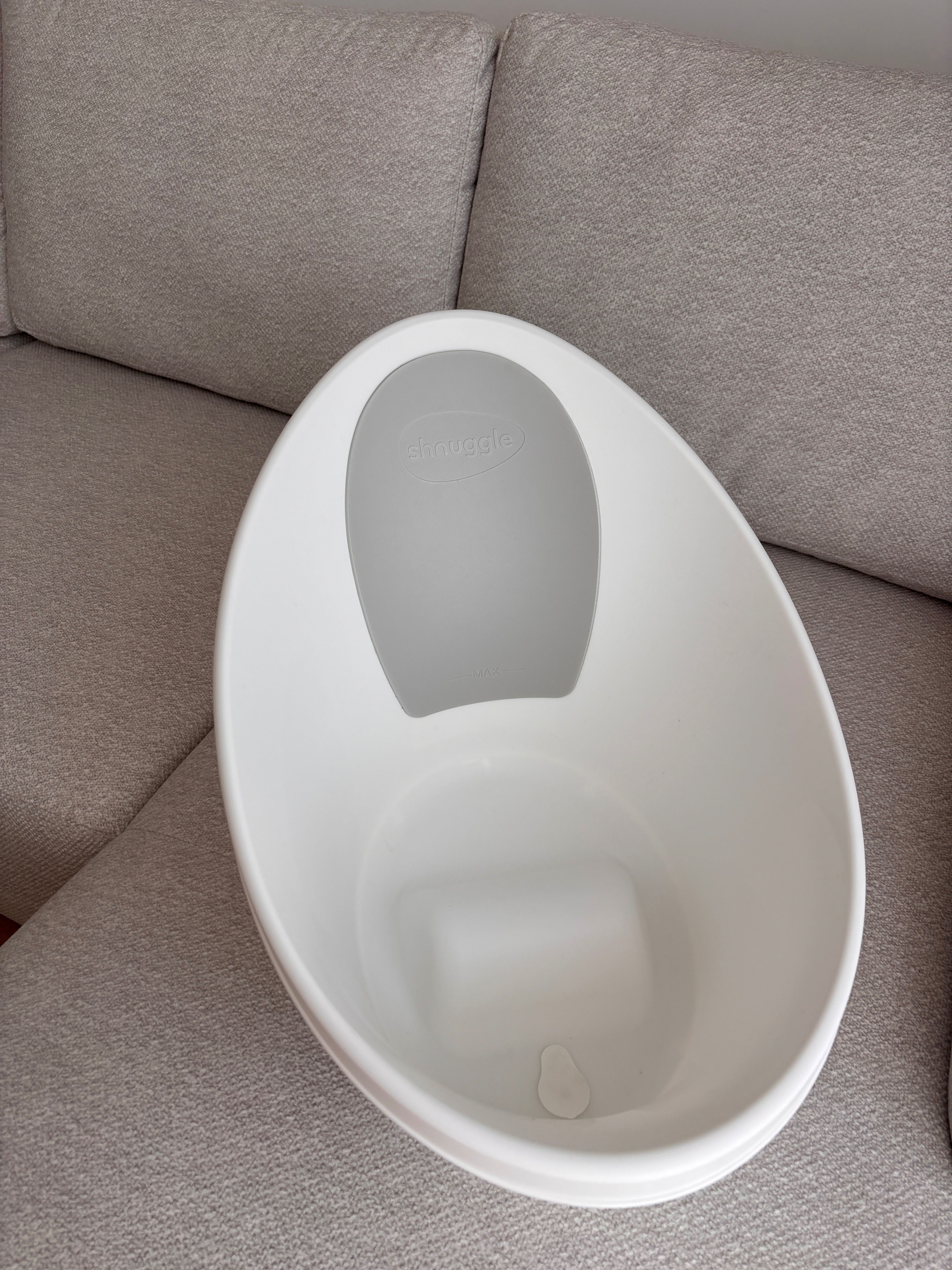Бебешка вана за къпане Shnuggle, White-Grey Banana