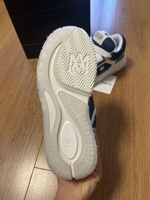 adidasi amiri ma1 baby blue albastru cu alb crystal cu pietricele