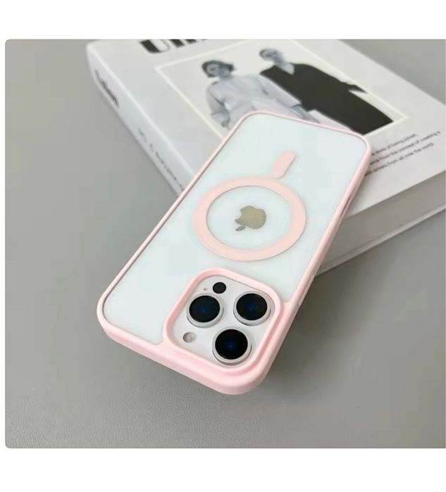 Iphone 15 16 PLUS PRO MAX - Husa Acryl Magsafe Hard Plastic Folie