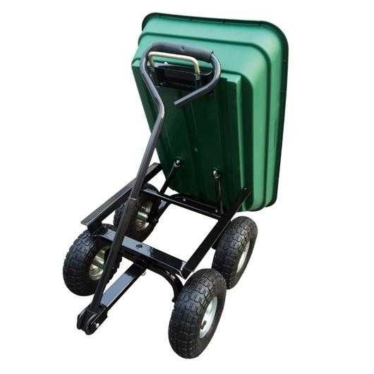 Carucior de gradina, cuva basculanta, 75 l, verde, MARTINVELO.RO